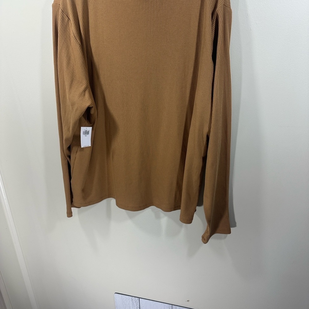 NWT Old Navy Tan Ribbed Long Sleeve Turtleneck Sweater Top XXL - Picture 7 of 9